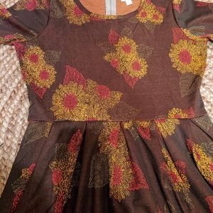 Brown Sunflower Dress